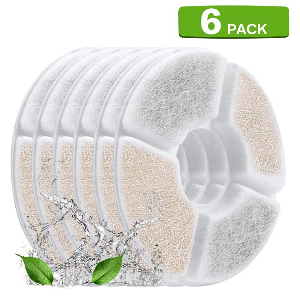 Filtros de fuente de agua para gatos Filtros de repuesto para filtro redondo de 84 oz/2,5 l