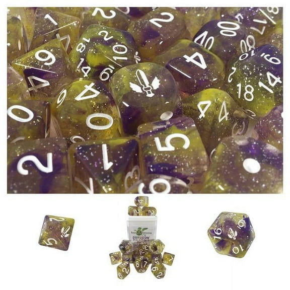 Role 4 Initiative Diffusion Poly Set - Paladin's Oath w/Class Symbol (15) New