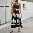 thumbnail image 2 of Womens Square Neck Boho Maxi Dress Casual Long Spring Summer Dresses Sundresses for Women Beach Vacation 2025 Black L, 2 of 9