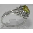 thumbnail image 4 of LBG British Made 10k White GoldWomens Ring Natural Peridot Engagement Ring - 33 size options - Size 7.5, 4 of 7