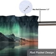 thumbnail image 5 of Aurora Borealis Rod Pocket Thermal Insulated Curtain Valance Magic Northern Natural Landscape Privacy Window Valances for Living Room Kitchen 54 by 18 in, 1 Panel, 5 of 6