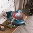 thumbnail image 5 of KLL Bubbles Axolotl Fantasy Decorative Throw Pillow Covers Velvet Soft for Couch Sofa Bedroom Living Room Outdoor (No pillow core)- 16"x16", 5 of 5