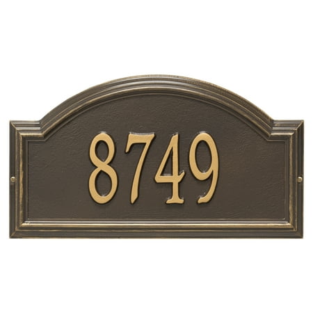 Personalized Whitehall Products Providence Arch One Line Wall Plaque in Bronze/Gold
