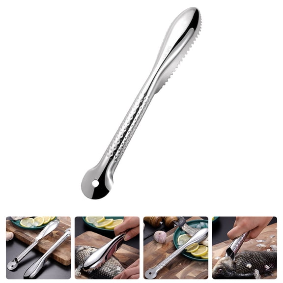 Phenofice Silver Stainless Steel Fish Remover for Labor-Saving Scale Removal in Kitchen 1Pcs