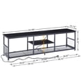 thumbnail image 6 of VECELO 63 Inch TV Stand for Living Room, TV Media Console Table for TVs up to 70 Inch, Entertainment Center with Power Outlets and Open Storage Shelves, Black, 6 of 8
