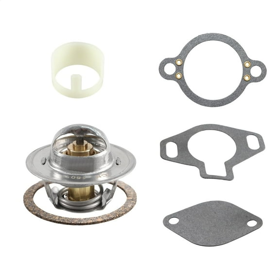Thermostat Kit 160 Degree Compatible with MerCruiser V-6 & V-8 4.3L 5.0L 5.7L 7.4L 8.2L Engine 1987-2016 Replace#: 807252Q5 -with Gasket & Housing Sleeve