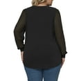 thumbnail image 2 of NISVIYA Womens Oversize Pleated Long Sleeve Tunic Tops Dressy Casual Long Blouses Basic Crewneck Fall Shirts, 2 of 5
