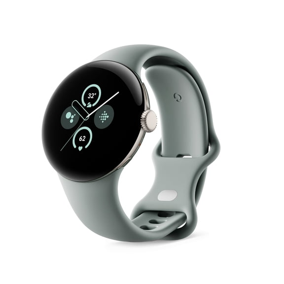 Restored Google Pixel Watch 2 Wi-Fi,Champagne Gold Aluminum Case - Hazel Active Band (Refurbished)