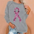 thumbnail image 5 of Uootdi Women's Breast Cancer Awareness Gift Long Sleeve Shirts Funny Pink Ribbon Heasrt Graphic Love Print Inspirational Tees F ashion Blouses, 5 of 6
