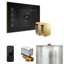 Mr Steam XButler Max Steam Shower Ctrl Pkg w/iSteamX Control and Steamhead in Black Polished Brass