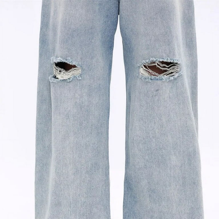 New Sanrio Hello Kitty Jeans Kawaii Woman High Waist Blue New Sanrio Hello Kitty Jeans Kawaii Woman High Waist Blue