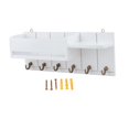 thumbnail image 3 of Porta llaves de madera, almacenamiento, hardware, decoración, accesorios creativos, moda, pared Blanco, 3 of 9