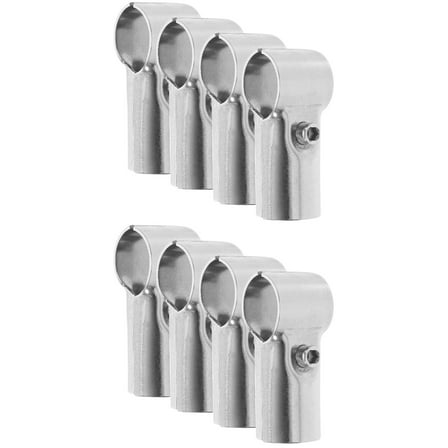 WRITWAA High Grade T-Clamp Silver for Pipe Fences and Shelves Easy to Install 8Pcs