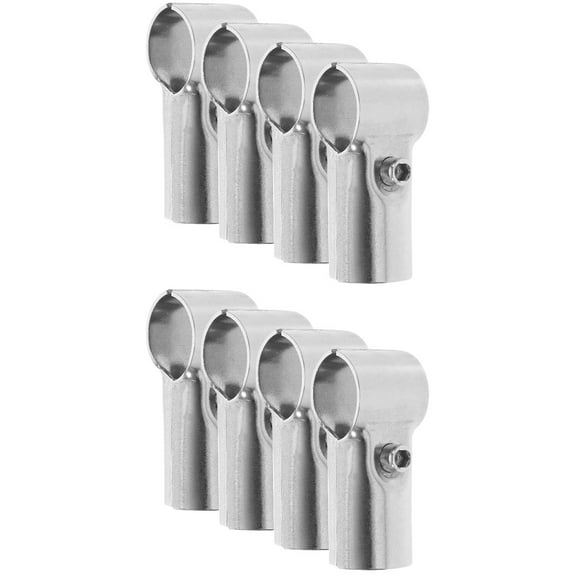 WRITWAA High Grade T-Clamp Silver for Pipe Fences and Shelves Easy to Install 8Pcs