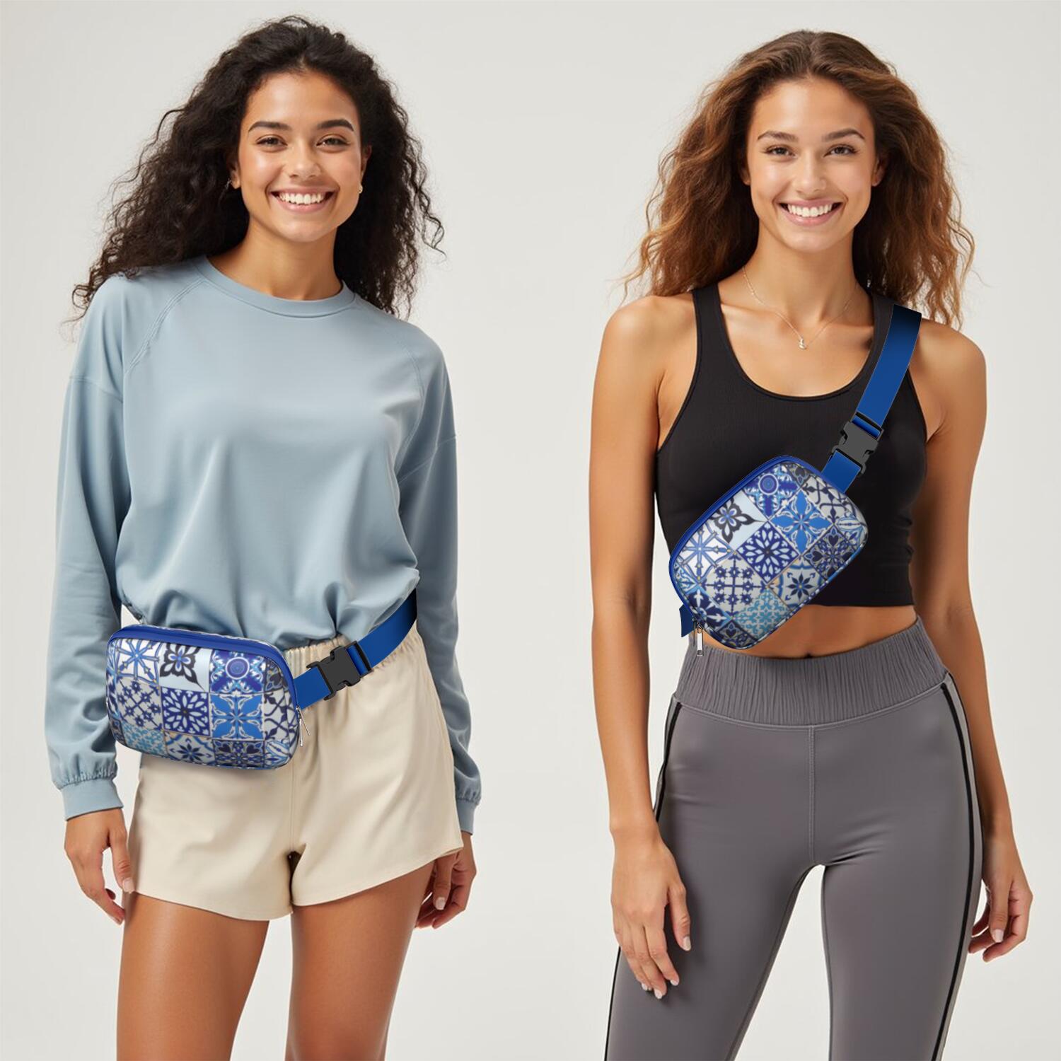 Fanny Pack Bohemian Tribal Waist Bag Running Belt Bag for Jogging for Women Casual Waist Packs with Adjustable Strap Waterproof Belt Bag for Daily Leisure Music Festival/Event