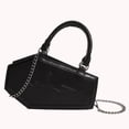 thumbnail image 3 of Bolso Mano Piel Sintética Con Asa Superior para Mujer Con Bolso Mano Sólido (negro), 3 of 9