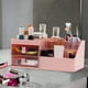 thumbnail image 2 of Organizador de Maquillaje Unique Bargains con 2 Cajones y 8 Compartimentos para Encimera de Tocador Baño Color Rosa, 2 of 7