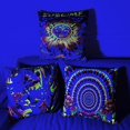 thumbnail image 1 of Set of 3 Halloween Pillowcases, Fun Halloween Logo Shaped Pillows Glow in the Dark (45x45cm), 1 of 4