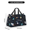 thumbnail image 3 of Rocae Space Print Hand Travel Bag Travel Duffel Bag and Fitness Bag, Women's Waterproof Weekend Tote, Men's Travel and Fitness Essentials, 3 of 7