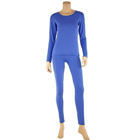 Red Long Johns - SLM ThermaTek Women's Microfiber Fleece Thermal Underwear Two Piece Long Johns Set