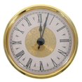 thumbnail image 3 of Round silent clock insert for precise timekeeping, golden metal, 1 pack, 3 of 5