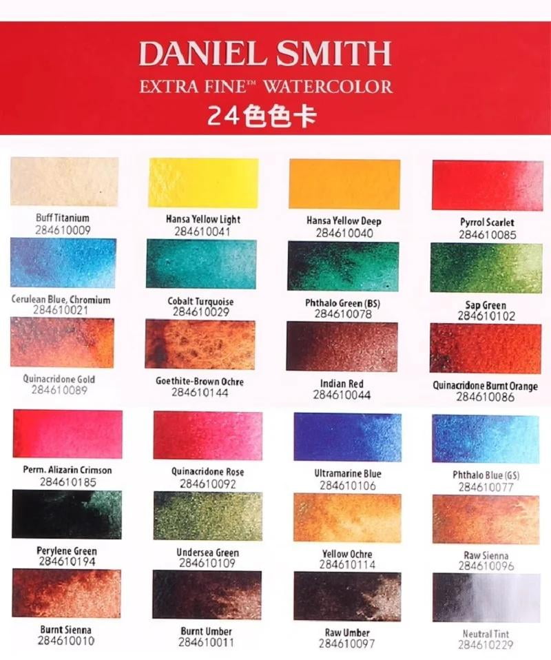 USA original DANIEL SMITH watercolor pigment mineral color divided watercolor 24 color 36 color 1ml 2ml artist painting supplies