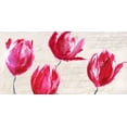 thumbnail image 2 of Muriel, Phelipau 32x18 White Modern Wood Framed Museum Art Print Titled - Crimson Tulips, 2 of 4