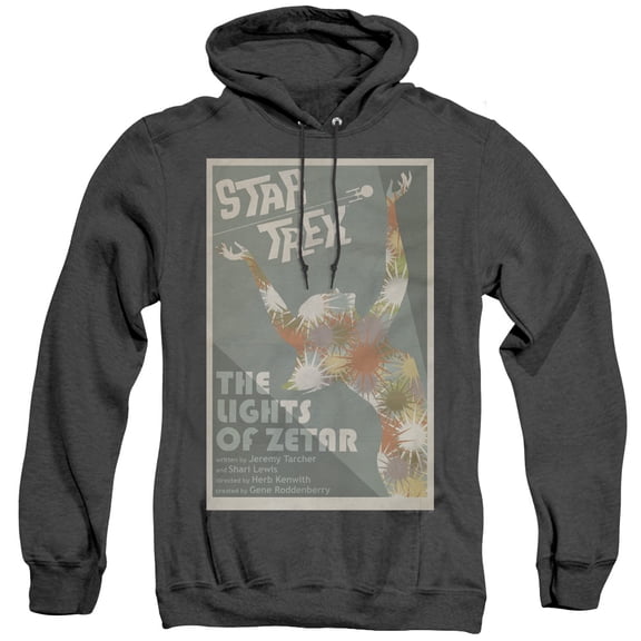 Star Trek Tos Episode 73 Adult Heather Hoodie Sweatshirt Black