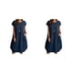 thumbnail image 4 of Sonducket Vestido de mujer Jersey de color sólido Reemplazo Casual Verano Moda Niñas Vestidos de mujer Ropa Azul oscuro S Azul oscuro S 2Conjunto, 4 of 6