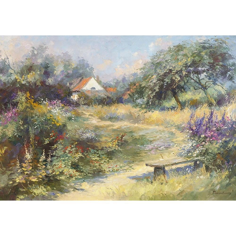 Messely, Paul 18x14 Black Modern Framed Museum Art Print Titled - Le jardin du peintre