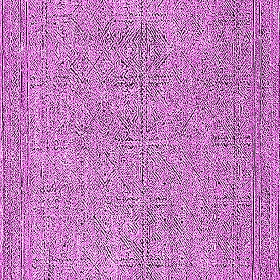 Ahgly Company Indoor Square Solid Pink Modern Area Rugs, 7' Square