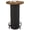 Brown Black, variant on Fnova 24 Inch Round Bar Height Table with Pedestal Base and Footrest, High Top Table for Balcony Home Bar Small Space Cafe