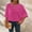 Hot Pink, variant on Womens Summer Shirts Plus Size Batwing Sleeve Versatile Neck Oversized Tshirts for Women Black 2XL