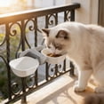 thumbnail image 5 of Wall Mounted Cat Food Bowl, Adjustable Elevated Cat Bowls, Hanging Cat Food Bowls, Wall Mounted Double Bowl Cat Water Bowl Anti Spill Vomiting for Kittens Cats, 5 of 6