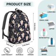thumbnail image 5 of Princess and Fairy Blue Pattern Cute School Backpack Bag with Padded Back and Adjustable Shoulder Straps 16.9 X 12.6 X 5.9 Inches, 5 of 5