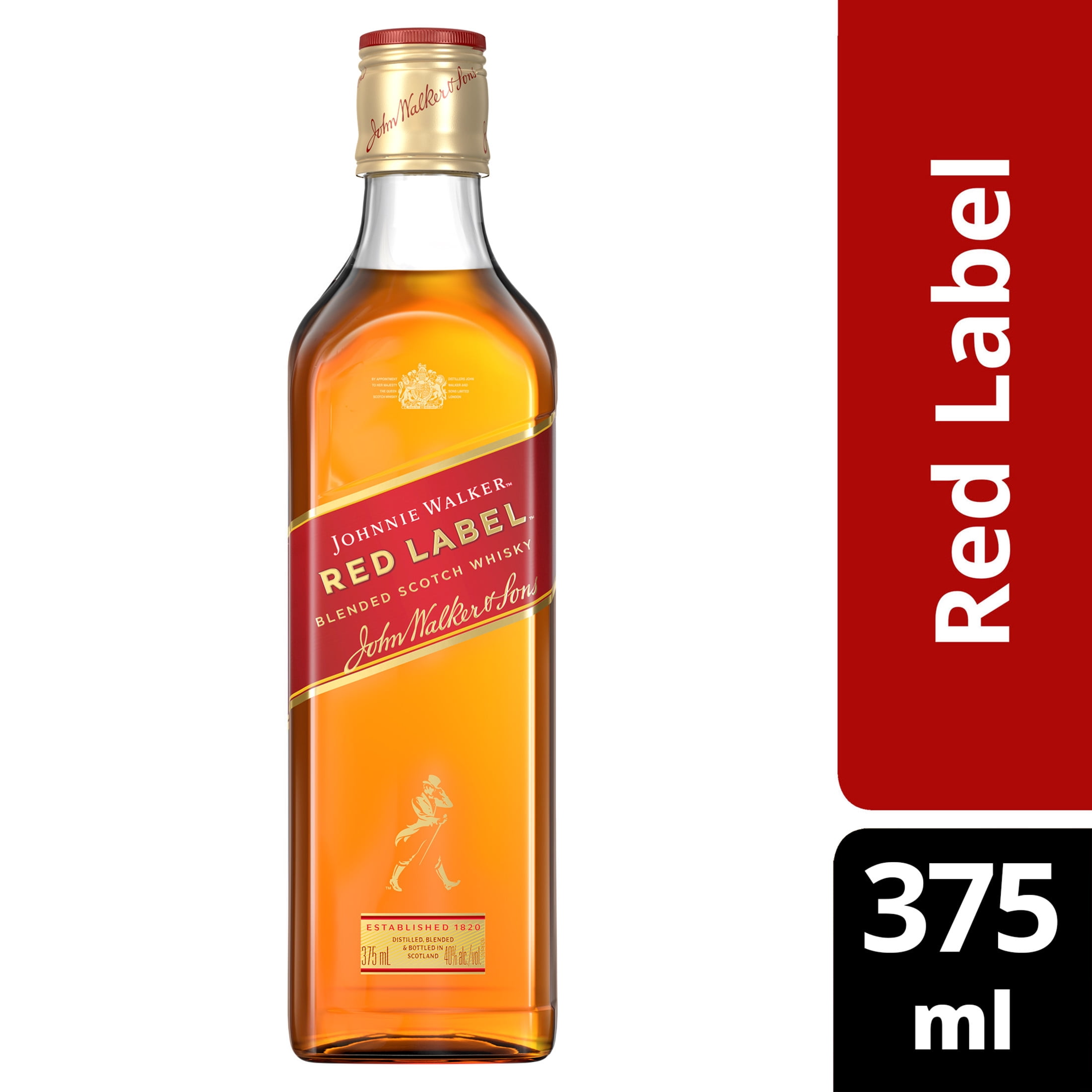 Johnnie Walker Red Label Blended Scotch Whisky, 375 mL, 40% ABV