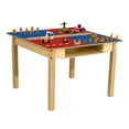 thumbnail image 3 of Time-2-Play Montessori Hardwood 35" Red N Blue Lego Compatible Table Blocks For Kids Play Activities, 3 of 5