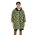 thumbnail image 1 of Batman Logo All-Over Print Gray Hooded Sweater-OSFA, 1 of 4