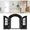 Black, variant on Retro French Style Cat Door - Interior Pet Bedroom, Living Room and Garage, Small Cat Flap with Double Doors Design, Aesthetic Pet Door for Manor Home, ABS, 24x17cm Opening