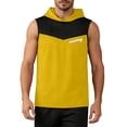 thumbnail image 6 of Yaoyar Mens Color-Block Tank Top Sleeveless Hoodie Cotton T-Shirt Summer Casual Shirt Muscle Tee, 6 of 8