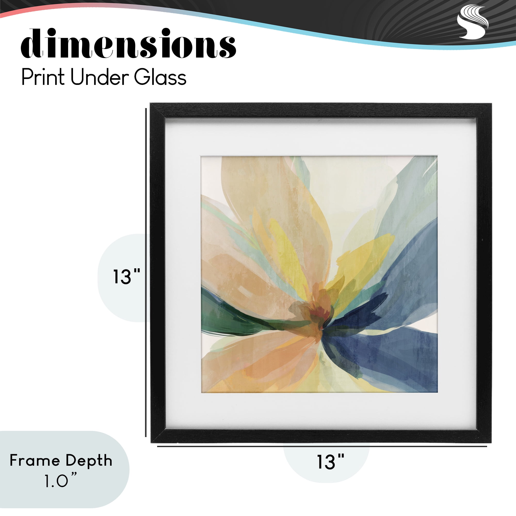 Stupell Industries Soft Harmonious Petals Black Framed Print Under Glass, design by Irena Orlov