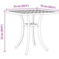 thumbnail image 4 of vidaXL Garden Table White 53x53x53 cm Cast Aluminium, 4 of 5