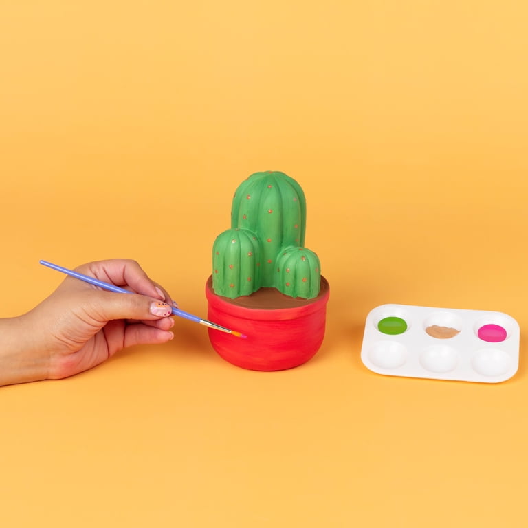 Hello Hobby Paintable Cactus Figurine, White 6