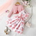 thumbnail image 2 of MEZZALL Fall Floral Sleeveless Dress With Solid Color Cardigan Outfits For Girls Toddler Two Piece Kids Clothes Sets for Every Occasion Birthday Party Beach, 2 of 9