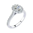 thumbnail image 2 of SuperJeweler 1 1/2 Carat Oval Shape Halo Diamond Engagement Ring in 14 Karat White Gold For Women, 2 of 6
