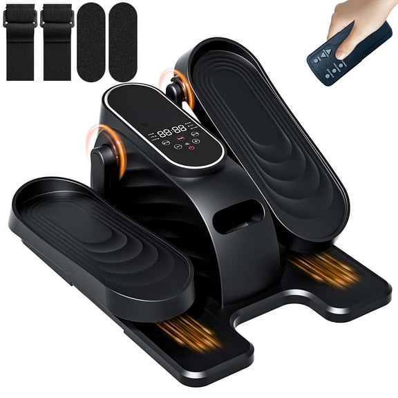 Aqvesane Electric Under Desk Elliptical Machine, Seated Ellipse Leg Exerciser with Remote Control, 15 Speeds, Portable Elliptical Machine for Seniors (Black)