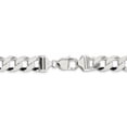 thumbnail image 3 of 925 Sterling Silver 11.75mm Flat Curb Chain; 26 inch; Lobster Clasp; for Adults and Teens; for Women and Men, 3 of 4