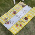 thumbnail image 3 of Nordic Plaid Picnic Blanket Thickened Ox Cloth Foldable Mat for Outdoor Use Yellow 150x200cm, 3 of 5