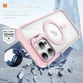 thumbnail image 2 of KOMI Magnetic Case for iPhone 13 Pro Max Case with Camera Stand [Compatible with MagSafe] [Military Drop Tested] Shockproof Slim Clear iPhone 13 Pro Max Phone Case for Women Men Pink, 2 of 5