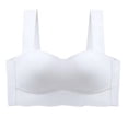 thumbnail image 3 of Bxsruta Wireless Bras for Women, Women's Seamless Underwear with Large Chest and Small Fold Paired with Non Steel Rims Sagging Plus Size Full Cup Sports Bra, White, 3 of 4